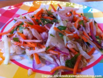 Lime cilantro coleslaw