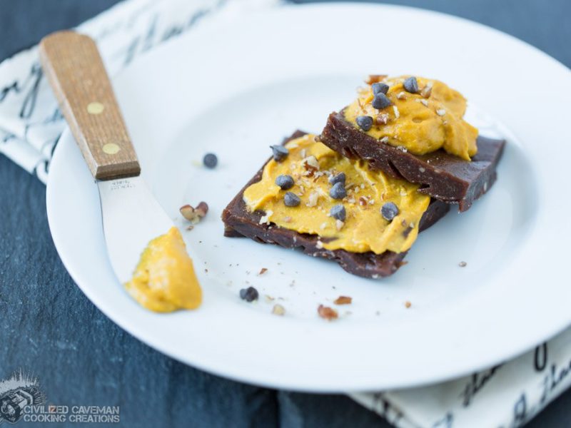 Raw Brownies Pumpkin Frosting