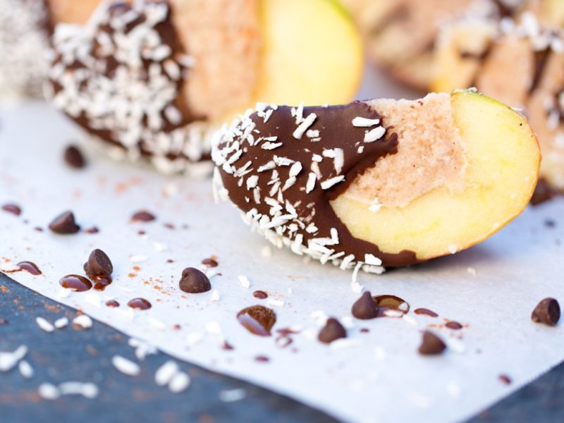 Coconut Butter Stuffed Apples