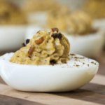 maple bacon coffee deviled eggs