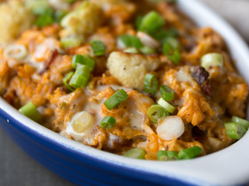 Buffalo Chicken Bacon Ranch Casserole