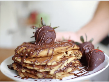 chocolate stuffed pancakes